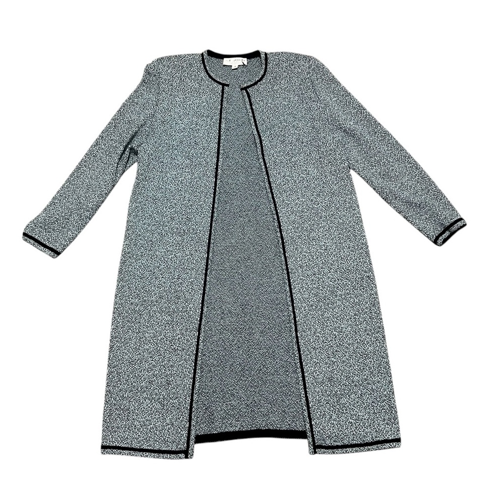 Vintage St John’s by Marie Gray Longline Knit Open Wool Overcoat! Size 12